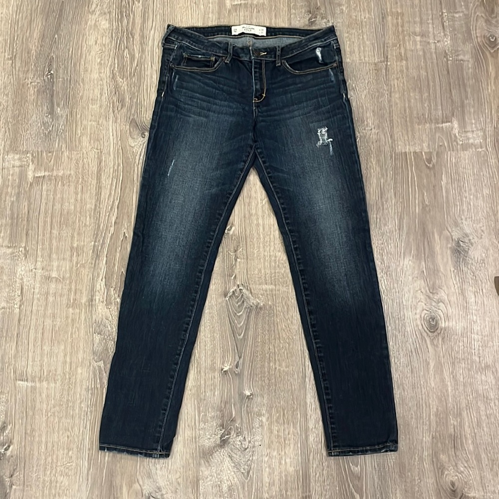 Abercrombie & Fitch Dark Wash Super Skinny Jeans Sz 10 Regular